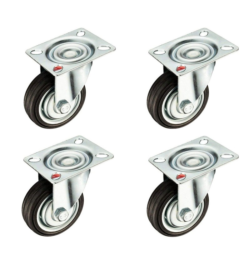 Coshano Ruedas giratorias 3" 76mm juego de 4