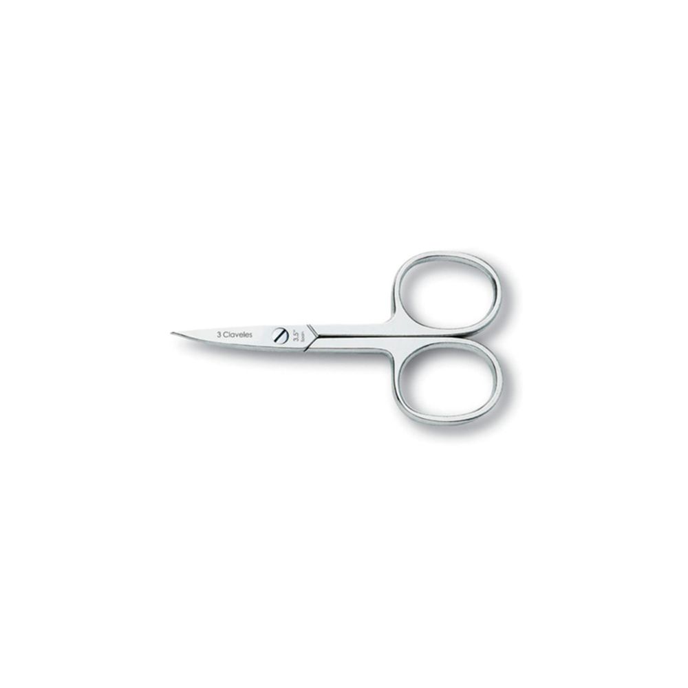 3 Claveles Tijera Uñas Curva Acero Carbono 9 cm.