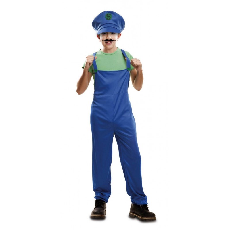 Disfraz Súper Fontanero Verde Infantil
