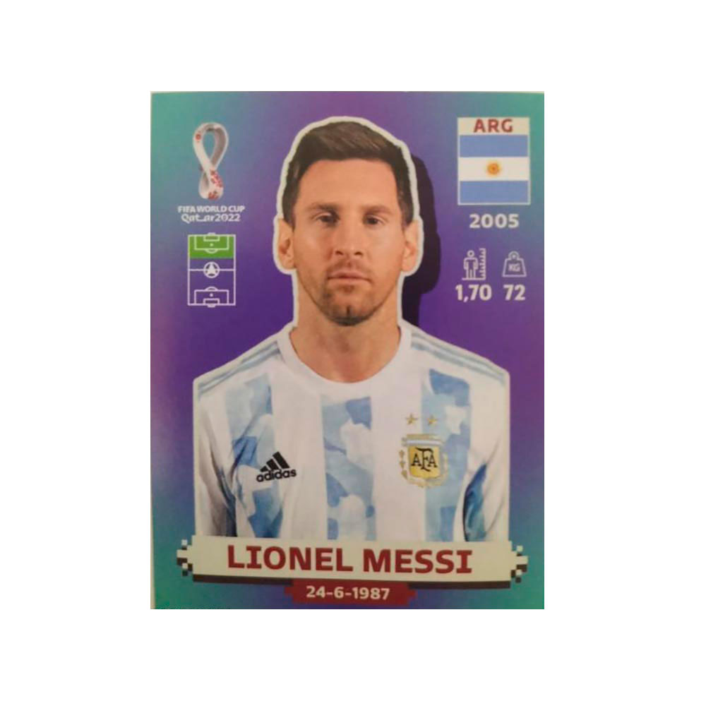 Messi cromo de Qatar 2022 sticker nº Arg 20