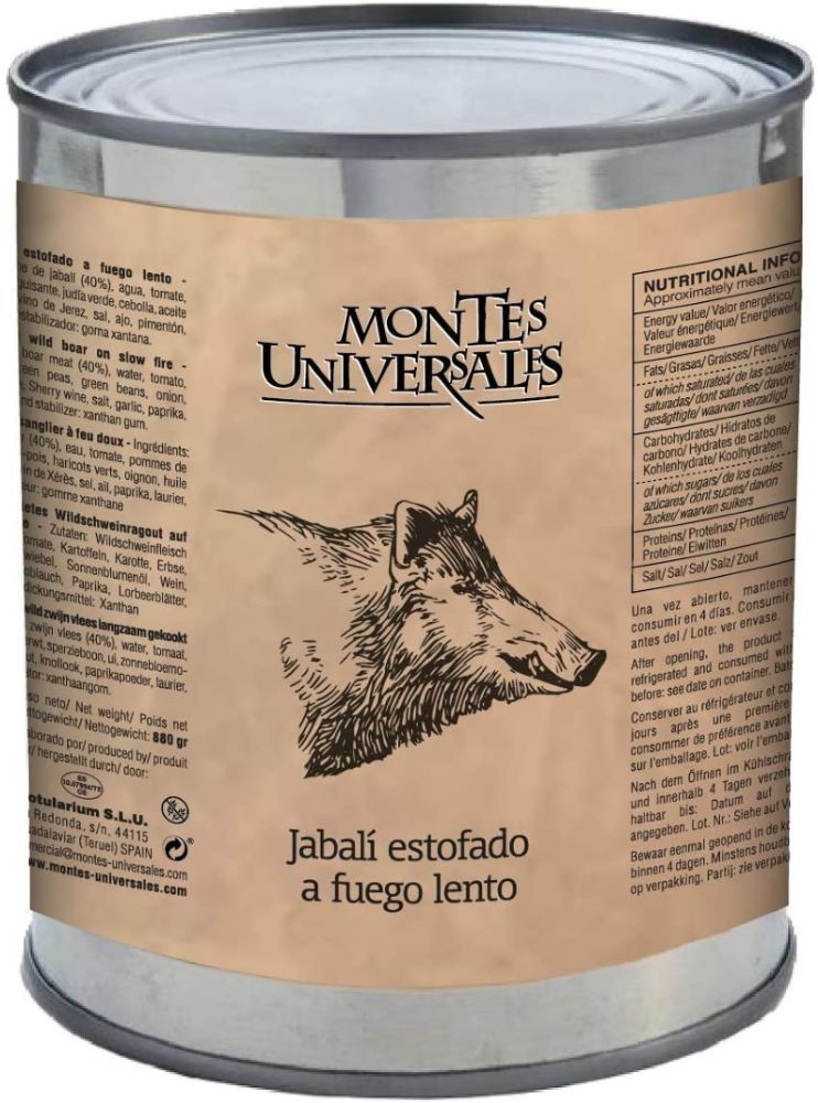 Jabalí estofado a fuego lento Montes Universales (880g)