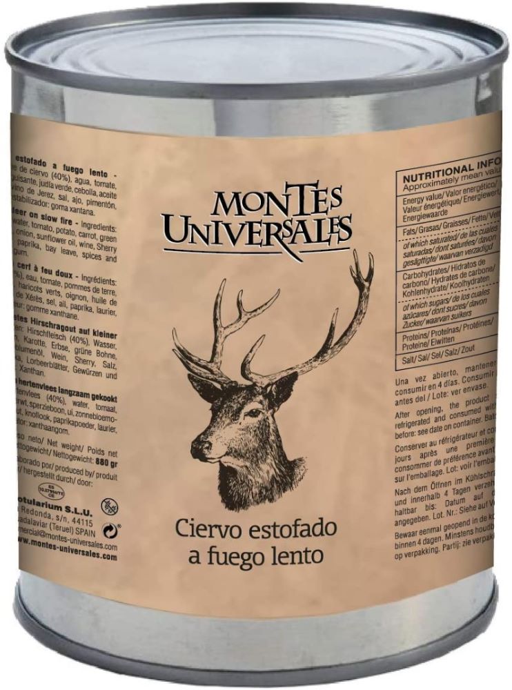 miniatura Ciervo estofado a fuego lento Montes Universales (880g)