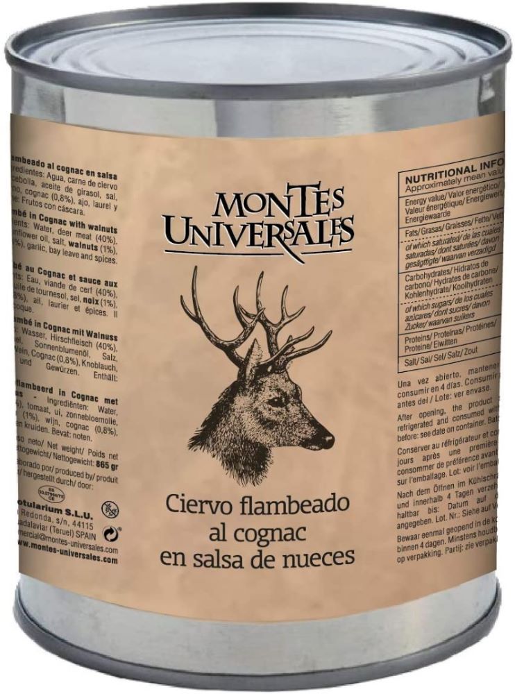 miniatura Ciervo flambeado al cognac en salsa de nueces Montes Universales (865g)