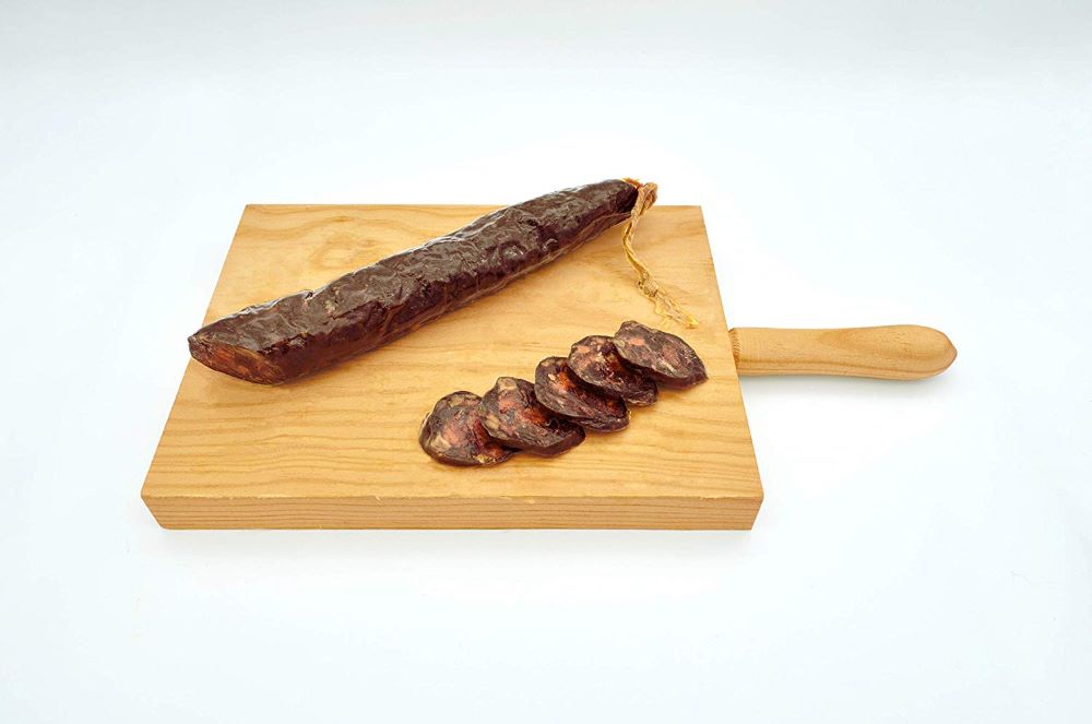 miniatura Chori-Fuet de Jabalí Montes Universales envasado al vacío (120g) [clásico, a la pimienta y a las finas hierbas]