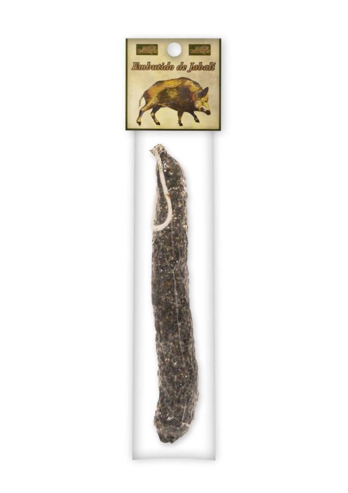 miniatura Chori-Fuet de Jabalí Montes Universales envasado al vacío (120g) [clásico, a la pimienta y a las finas hierbas]