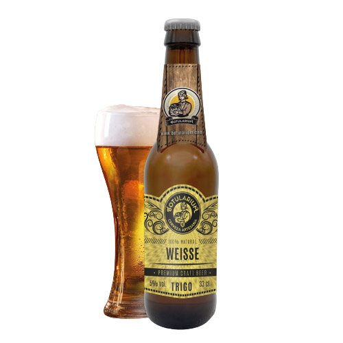 miniatura Cerveza Artesana Weisse (Trigo) - 12x33cl