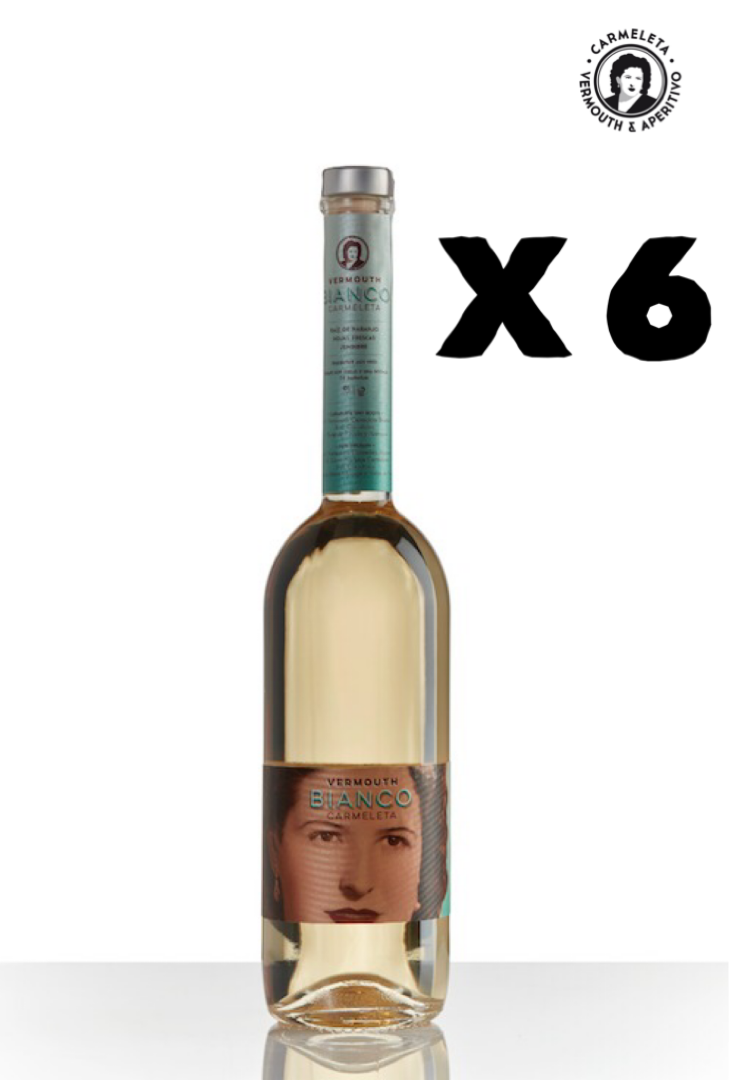 CAJA 6 BOTELLAS VERMUT BIANCO CARMELETA 75CL