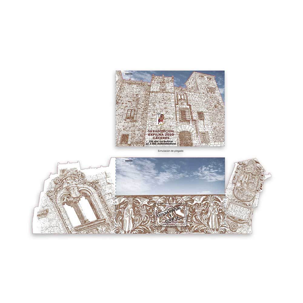 Sello EXFILNA 2020. Cáceres Correos