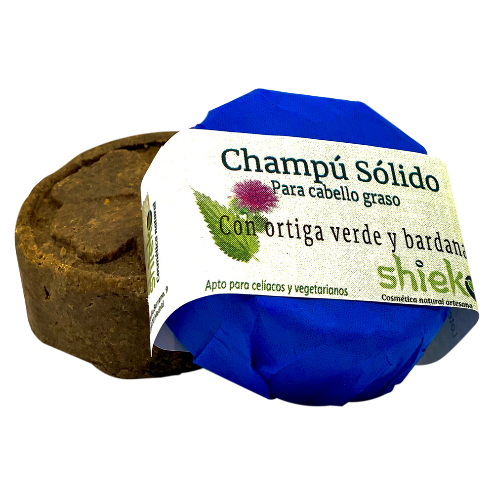 Champú sólido para cabellos grasos – Con ortiga verde y bardana
