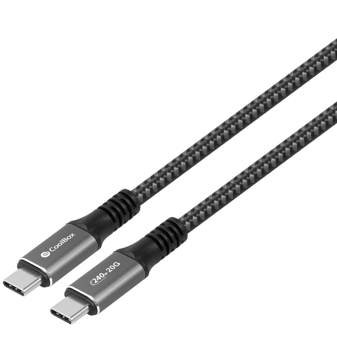Cable CoolBox USB-C 240W - 20Gbps 1.2m