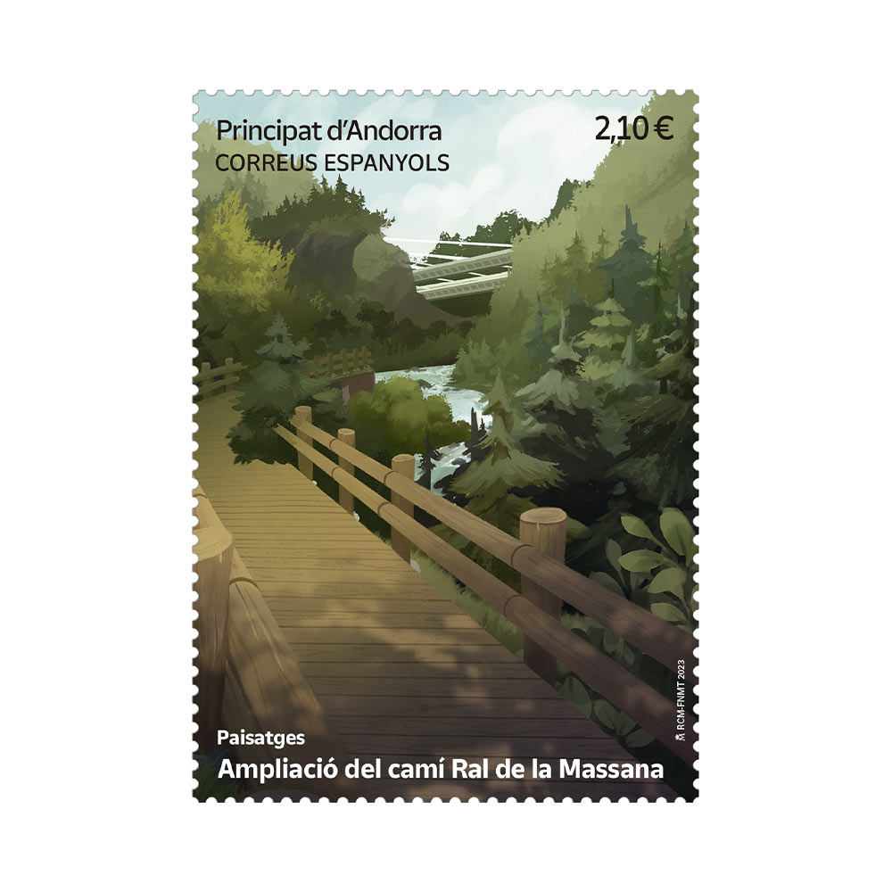 Sello ampliacio cami ral de la massana Correos