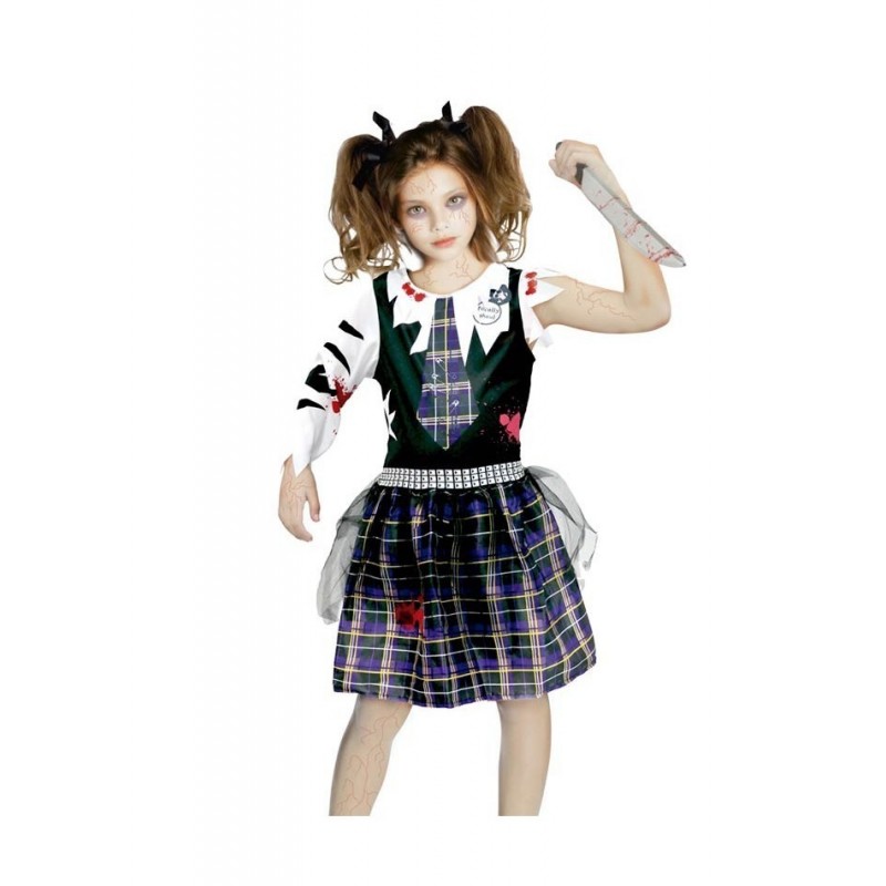 Disfraz Zombie Escolar Print Infantil