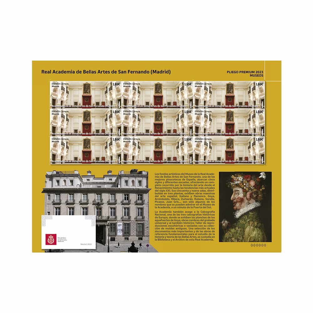Pliego premium Museos. Real Academia de Bellas Artes de San Fernando. Madrid Correos