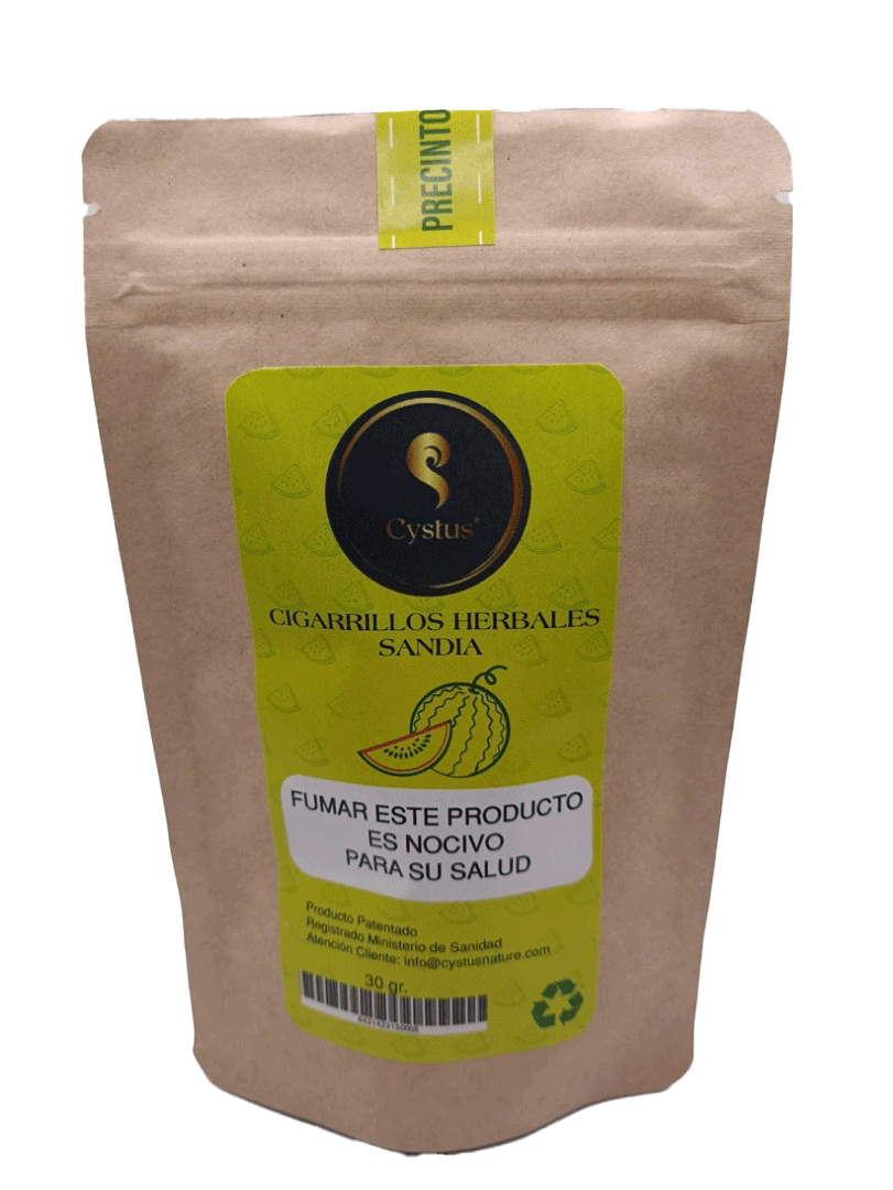 Cystus Pack 2 sobres de picadura para liar cigarrillos herbales sabor sandia