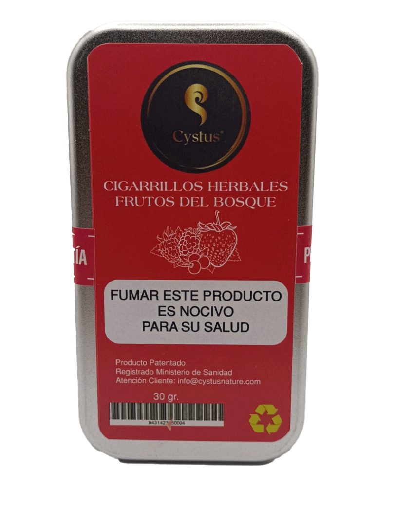 Cystus Pack 2 latas de picadura premium edition para liar cigarrillos herbales sabor frutos del bosque