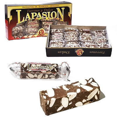 LAPASIÓN Turrón de chocolate con almendras en porciones bolsa de 2,5 kg