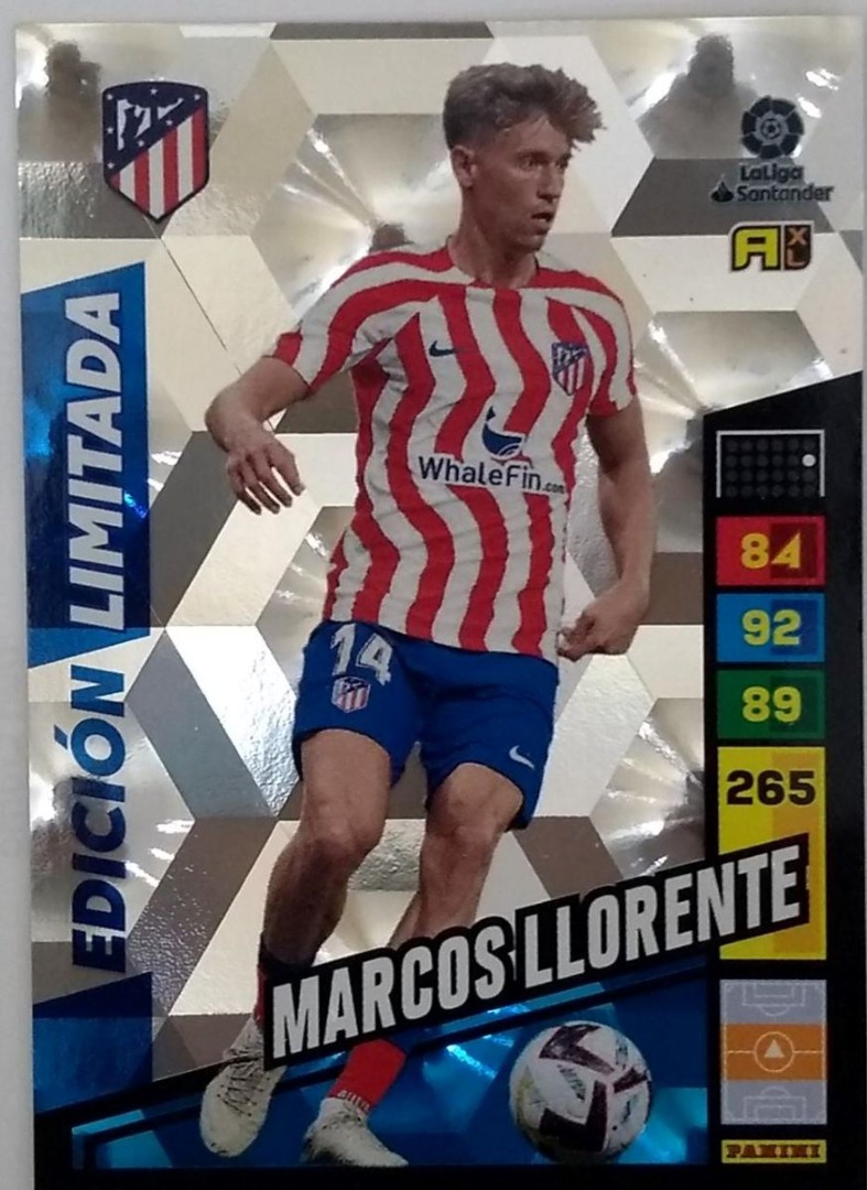 PANINI Cromo MARCOS LLORENTE Edición Limitada ADRENALYN XL 2022 2023 de la revista JUGÓN