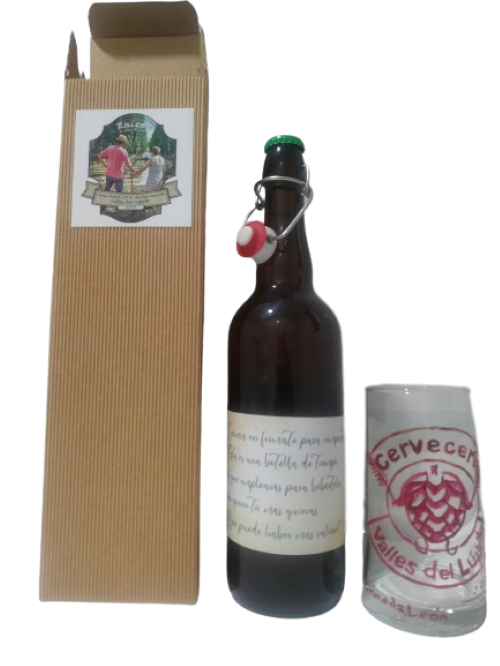 Cervecería Valles del Lúpulo Nitro-IPA botella 75 cl +vaso