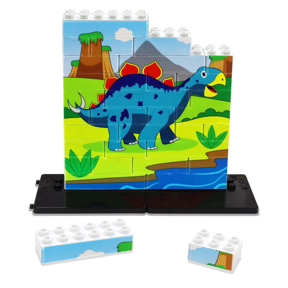 Game Movil Puzle vertical Estegosaurio - caja de 32 piezas