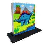 miniatura Puzle vertical Estegosaurio - caja de 32 piezas