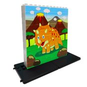 miniatura Puzle vertical Triceratops - caja de 32 piezas