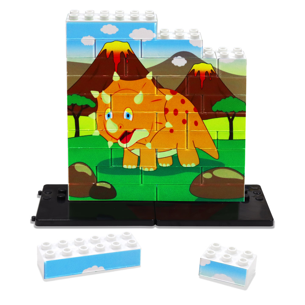 Game Movil Puzle vertical Triceratops - caja de 32 piezas