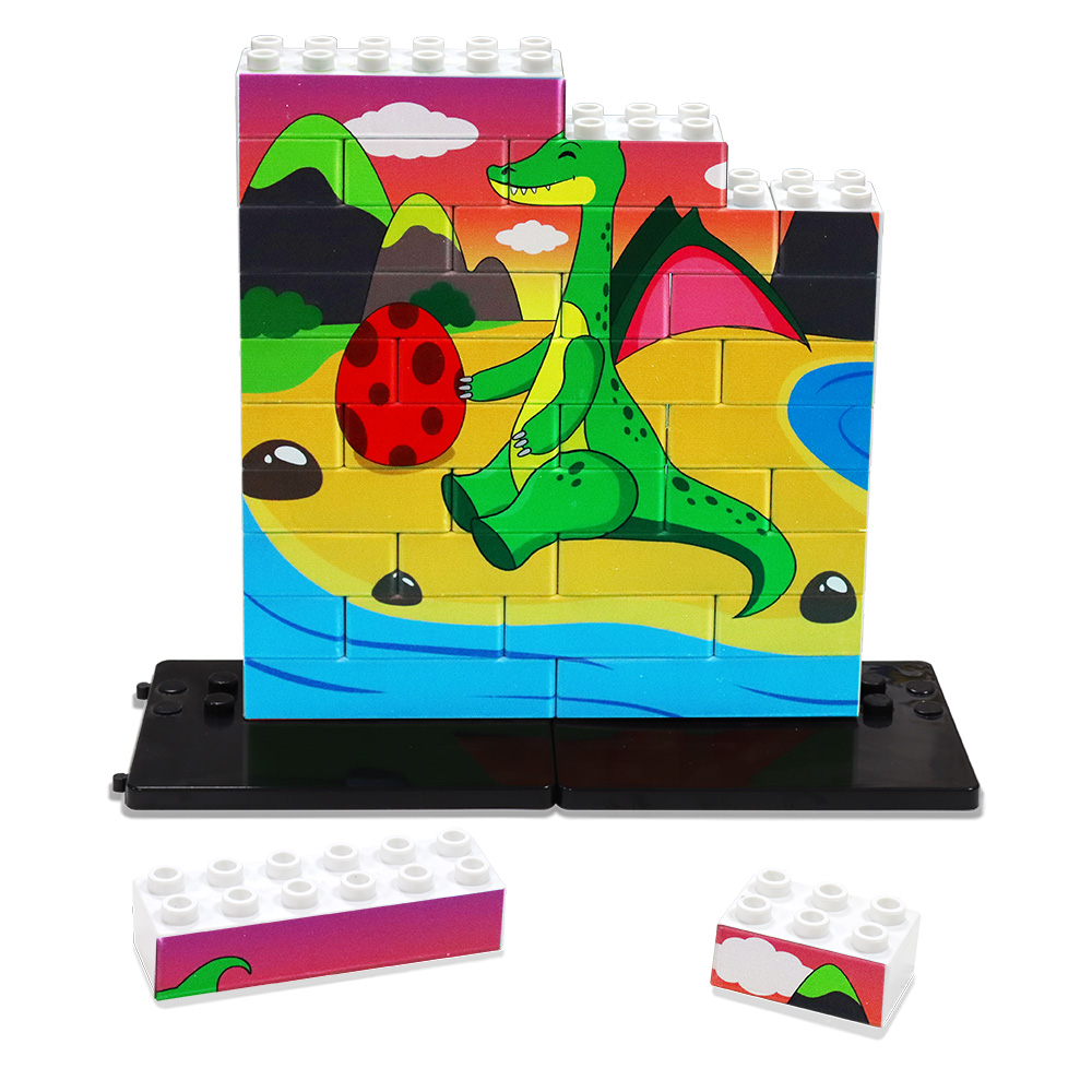 Game Movil Puzle vertical Dragón verde - caja de 32 piezas