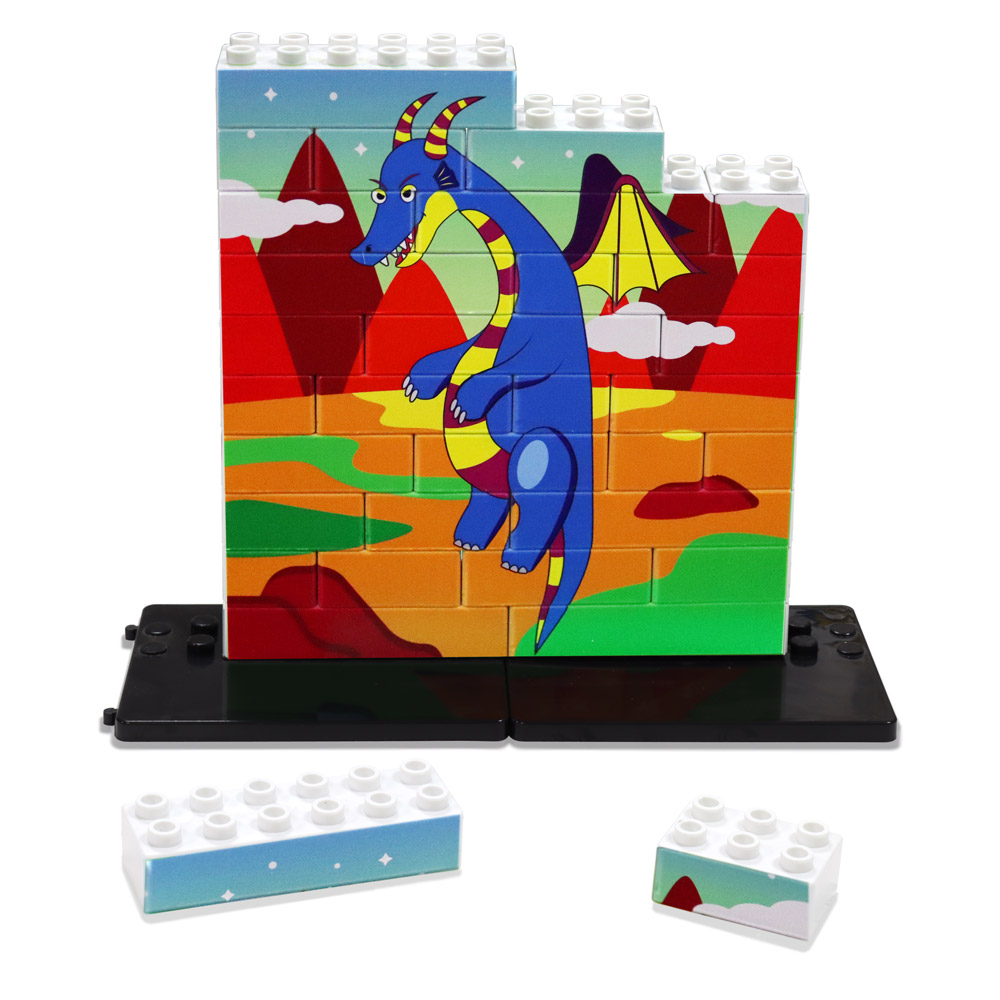 Game Movil Puzle vertical Dragón azul - caja de 32 piezas