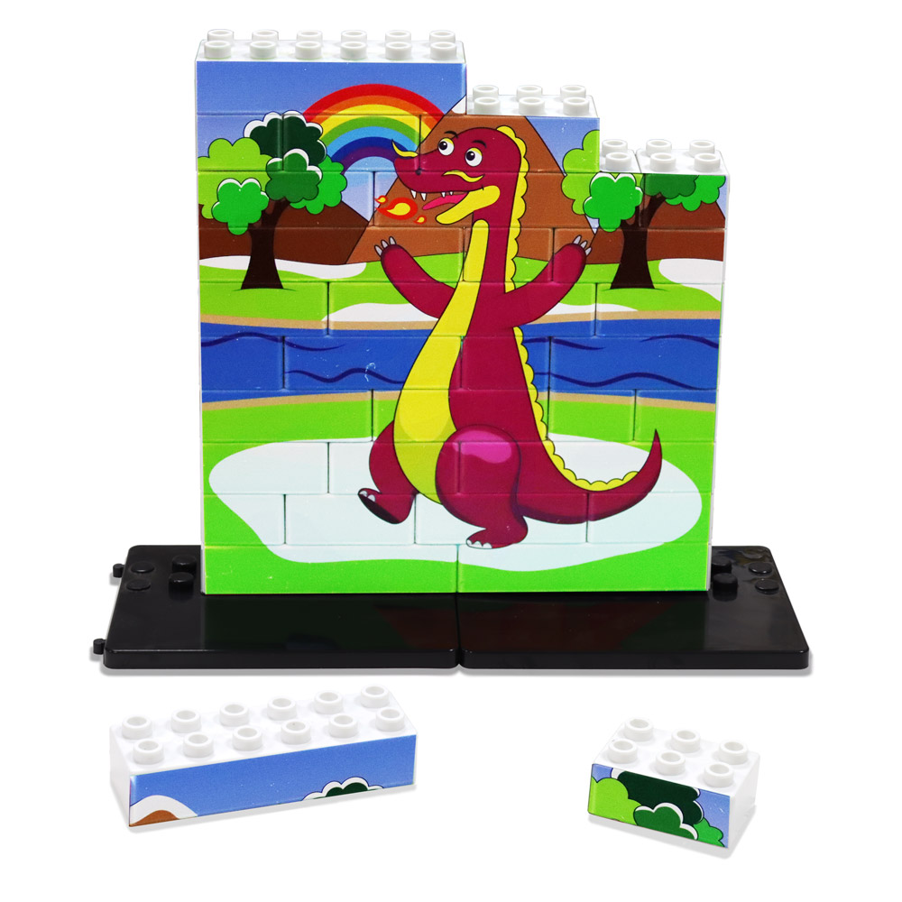 Game Movil Puzle vertical Dragón rosa - caja de 32 piezas