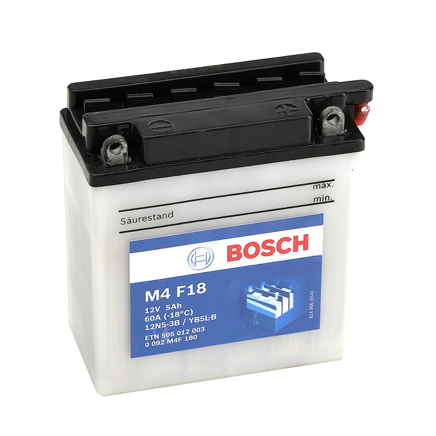 Batería De Moto 5Ah 12V Bosch M4F18