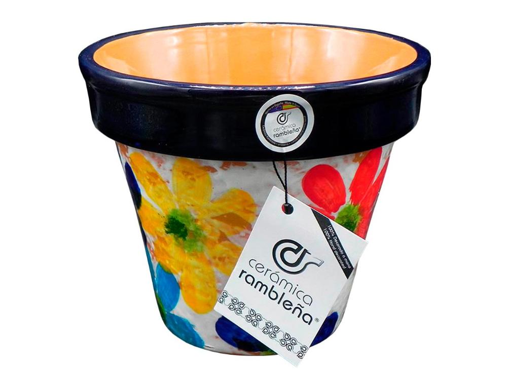 Maceta decorada - 20x20x17 cm - Primavera