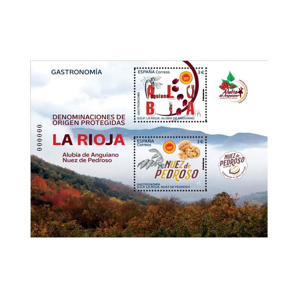 Sello Gastronomía D.O. Protegidas La Rioja Correos