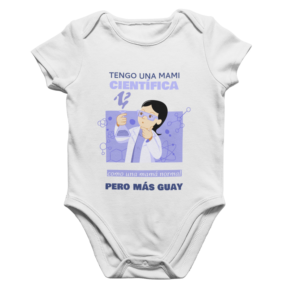 Body para bebé Mamá Científica. 100% Algodón