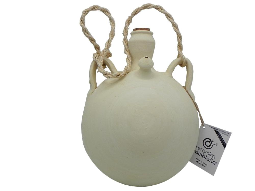 Botija de barro tradicional - 20x14x28 cm - 2 L
