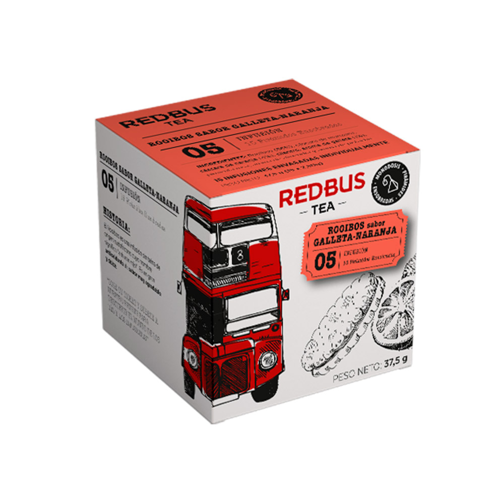 Redbus Infusión Rooibos Galleta Naranja