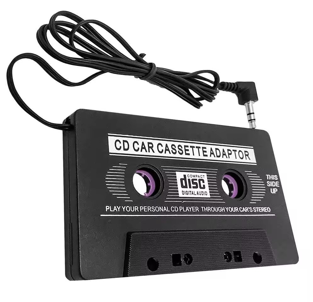 Sanda Adaptador audio cinta cassette a conector 3,5 st, radio cassette automovil, cassette