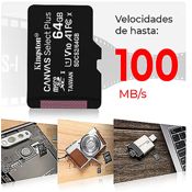 miniatura Tarjeta MicroSD Kingston Canvas Select Plus Almacenamiento de 64GB