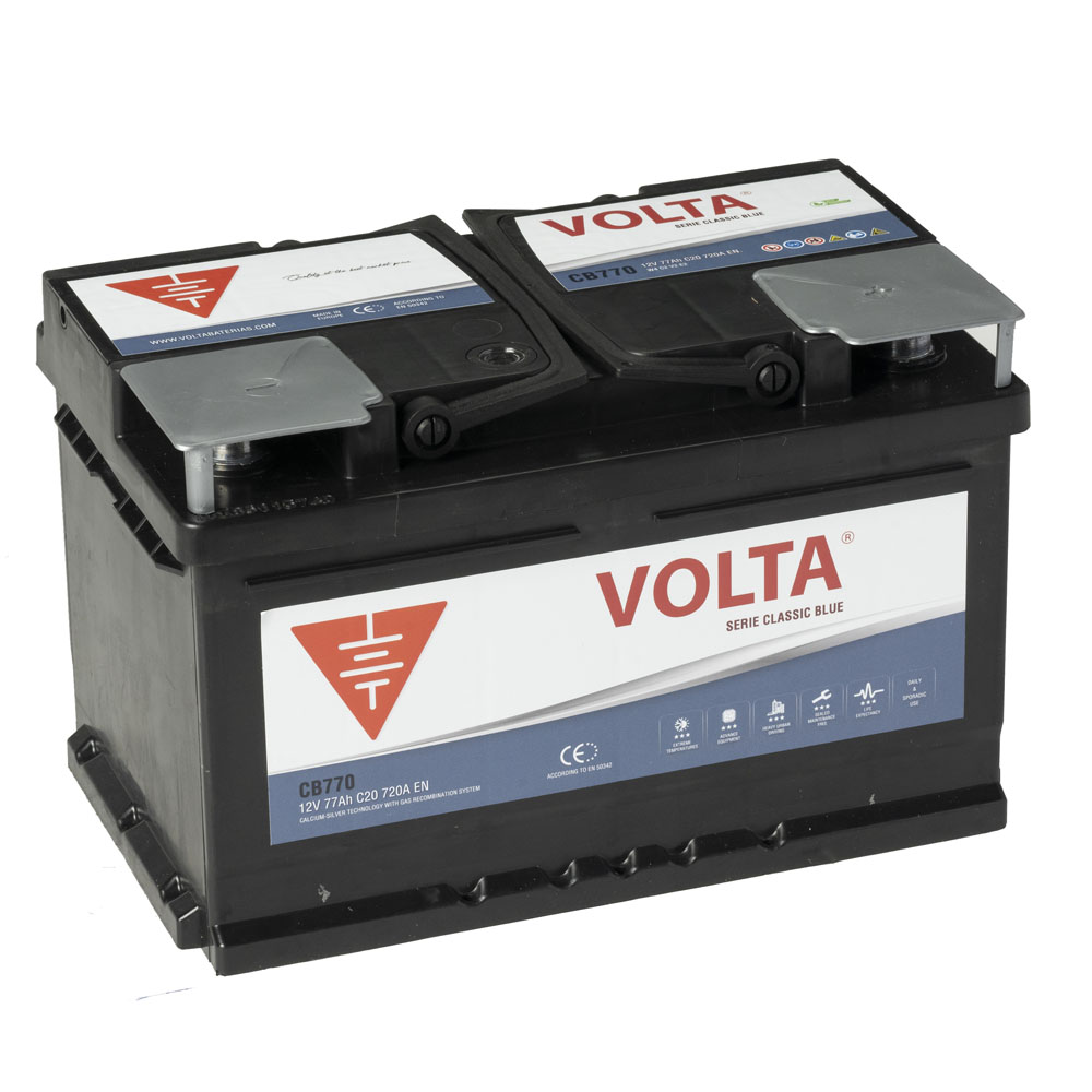 Batería de Coche 77Ah 720A EN Classic Blue Volta CB770D