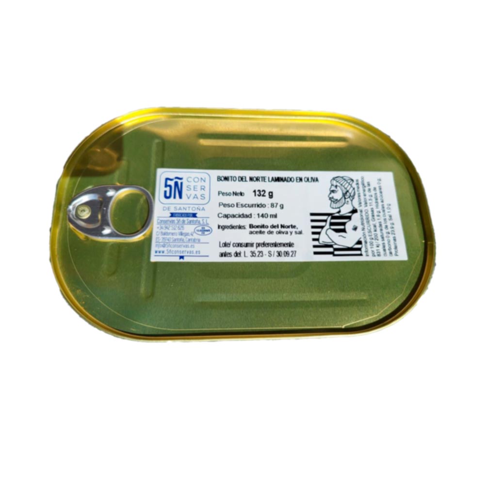 Pack de 10 latas de Bonito del Norte Laminado en aceite de oliva - 10x140 ml