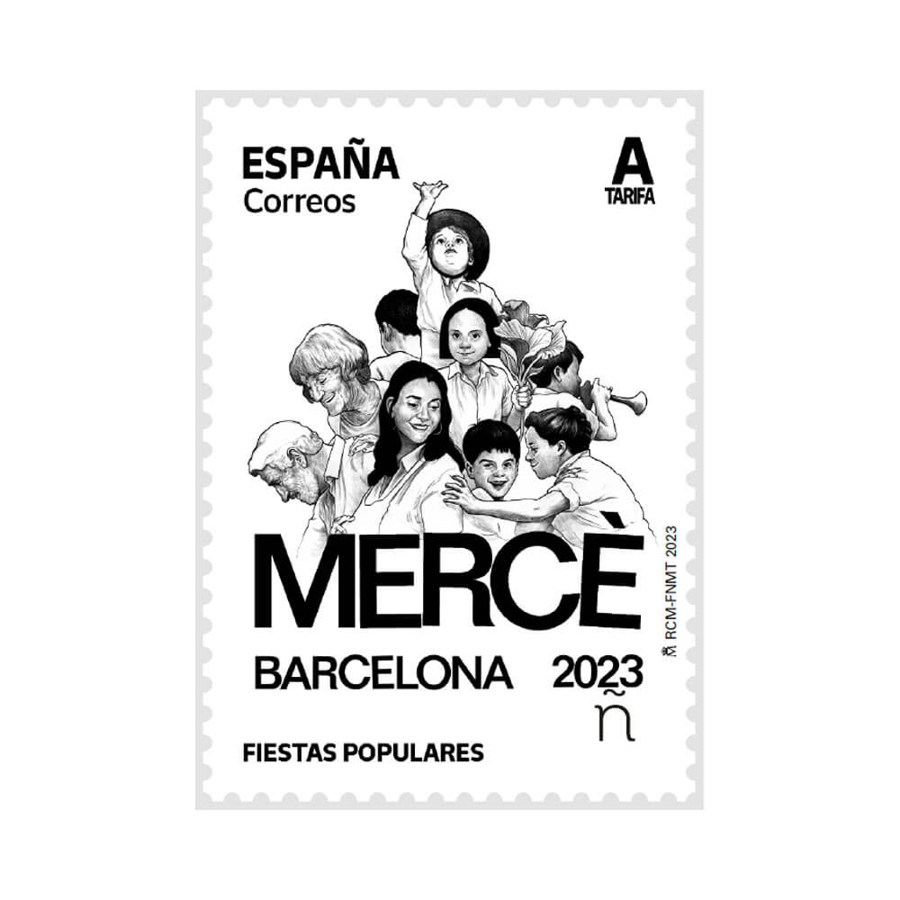 Sello Fiestas populares. La Mercè. Barcelona Tarifa A Correos