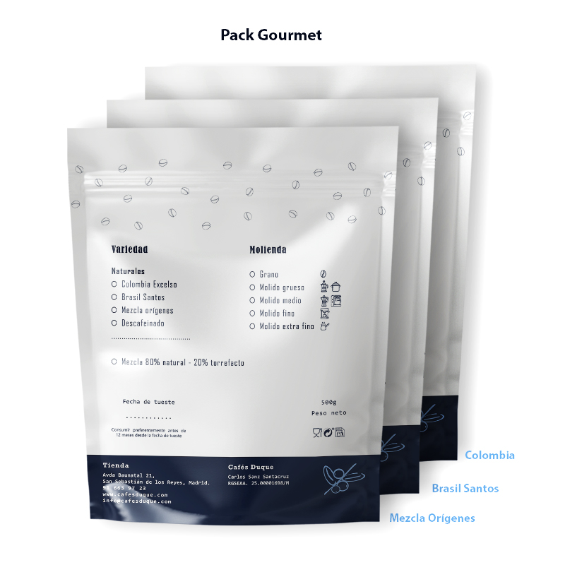 Cafés Duque Pack Gourmet 3 variedades