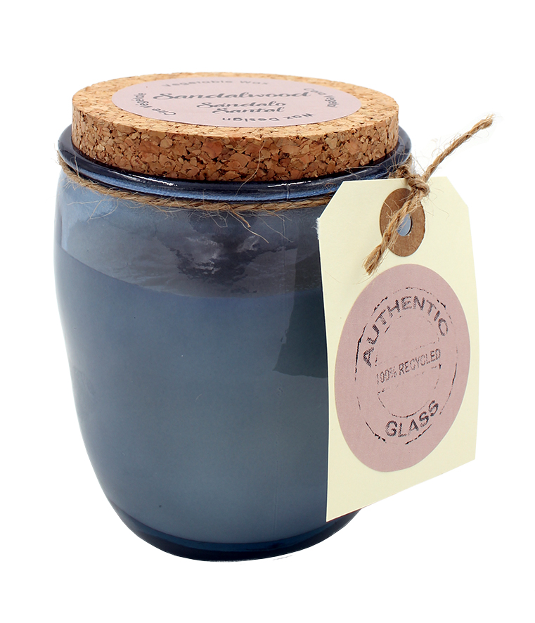 VELA  Aroma SPRING WATER. Cera Vegetal. Vídrio reciclado.