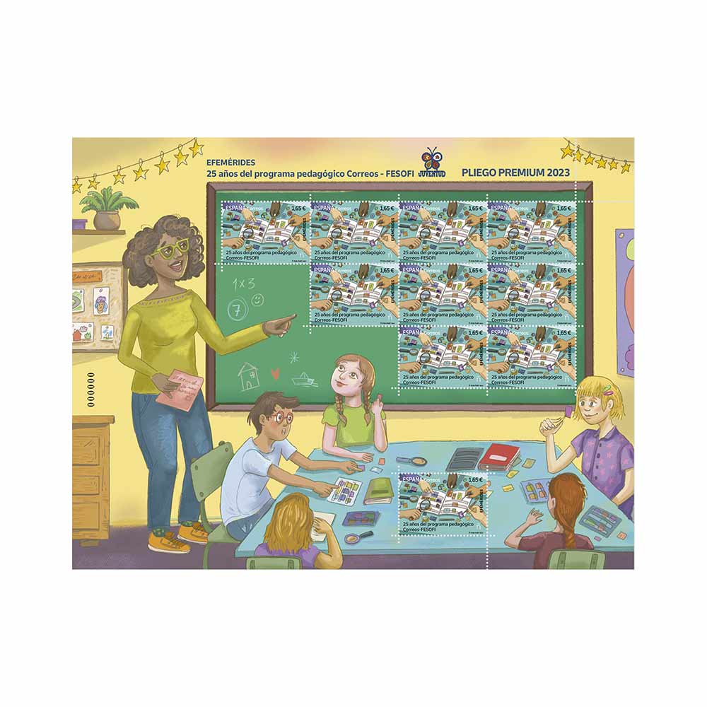 pliego premium 25 años FESOFI Correos - colección Efemérides
