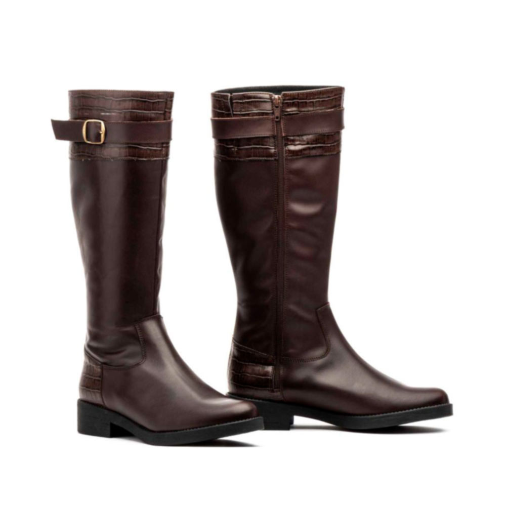 Botas Mujer Piel Cuero Marrón