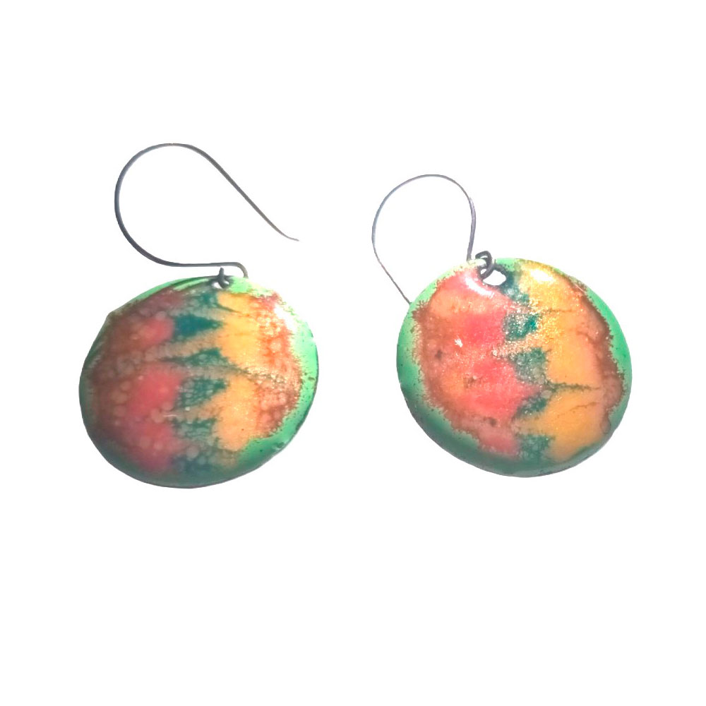 Pendientes esmaltados al Fuego