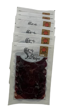 Seis blíster de loncheado de Cecina de Vacuno de 120 gr. cada uno.