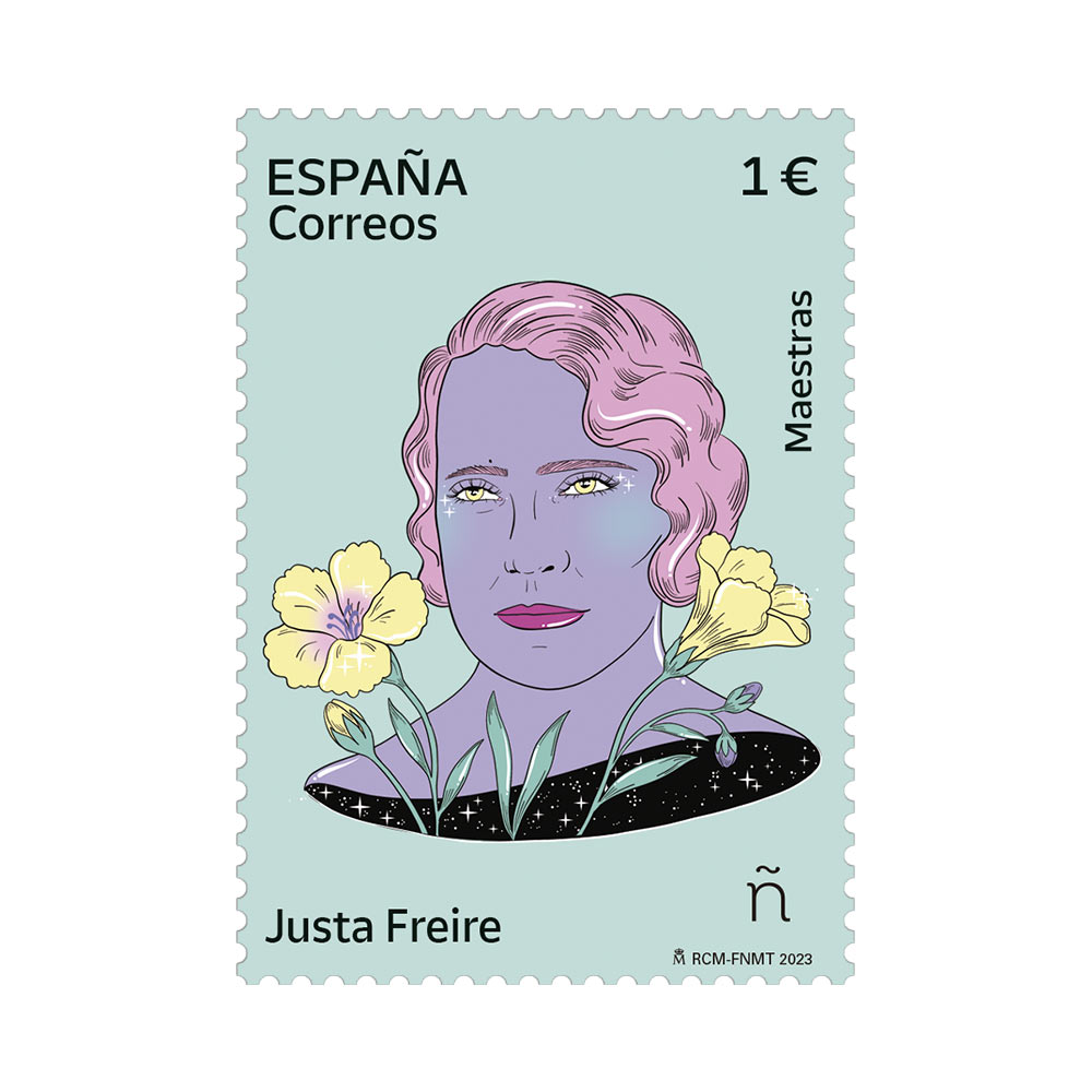 sello Justa Freire maestra de la república