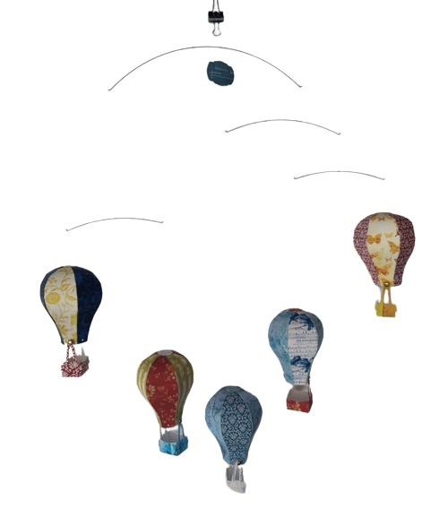 Pepereira Móvil de Globos Aerostáticos de papel vintage