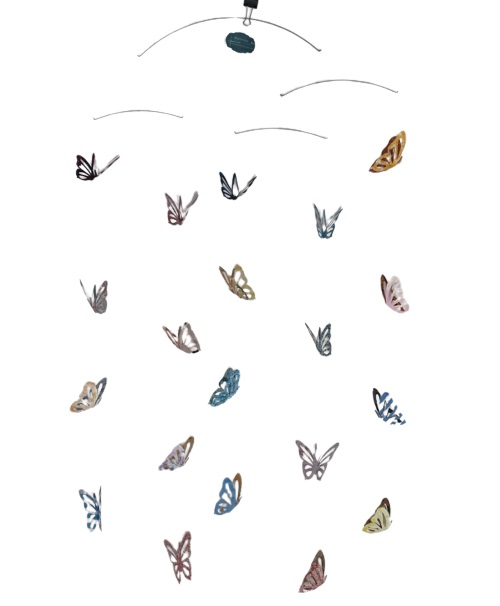 Pepereira Móvil de Mariposas de papel de colores
