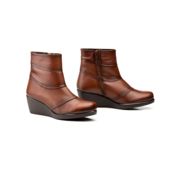 miniatura Botines Mujer Piel con cuña - Colores negro y marrón
